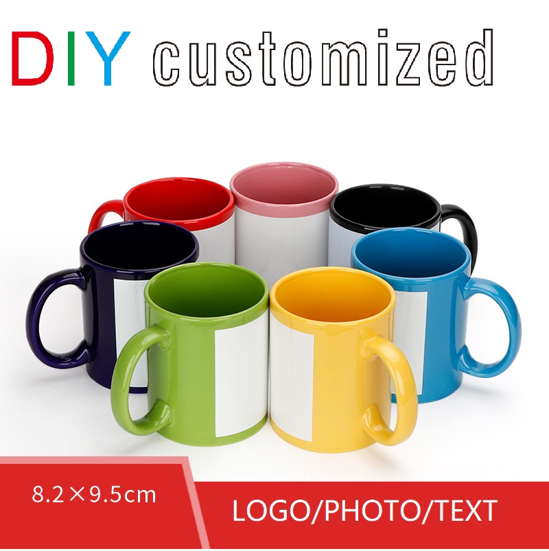 Sublimation Mug Blank - كوب أسود بشعار DIY كوب سيراميك