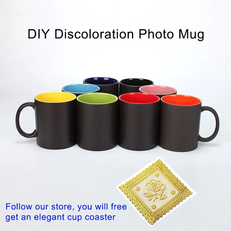 Sublimation Mug Blank - DIY بها بنفسك صور كوب الأسود
